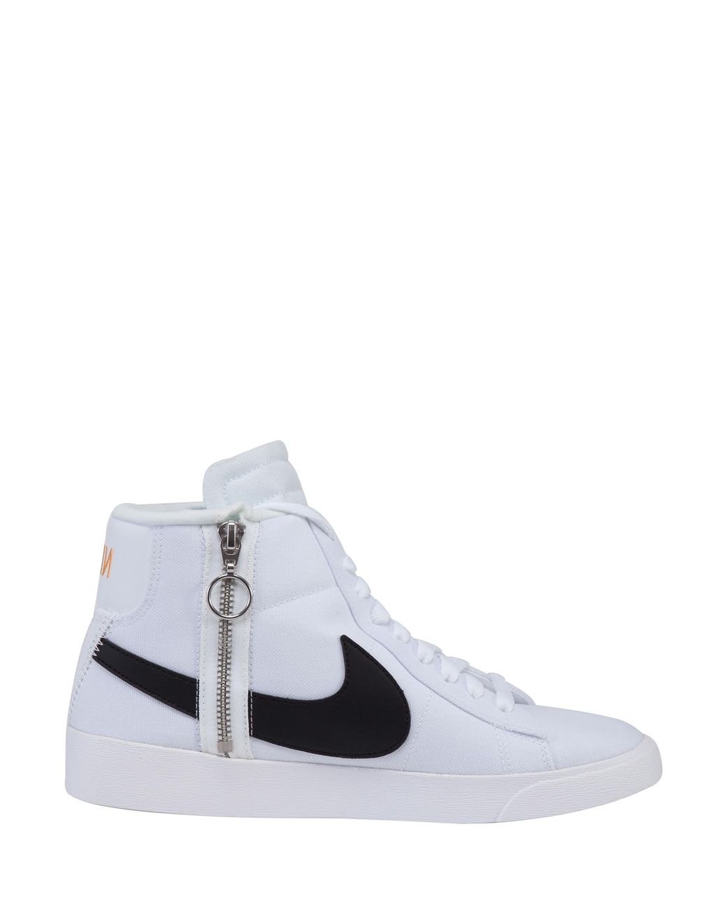 Nike Blazer Mid Rebel High-top Sneakers In White Canvas With Lace-up And  Zip Closure | Lyst