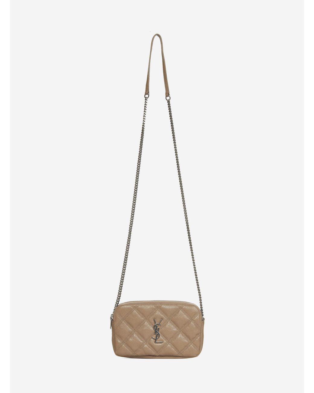 Saint Laurent Becky Shoulder Bag in Natural Lyst
