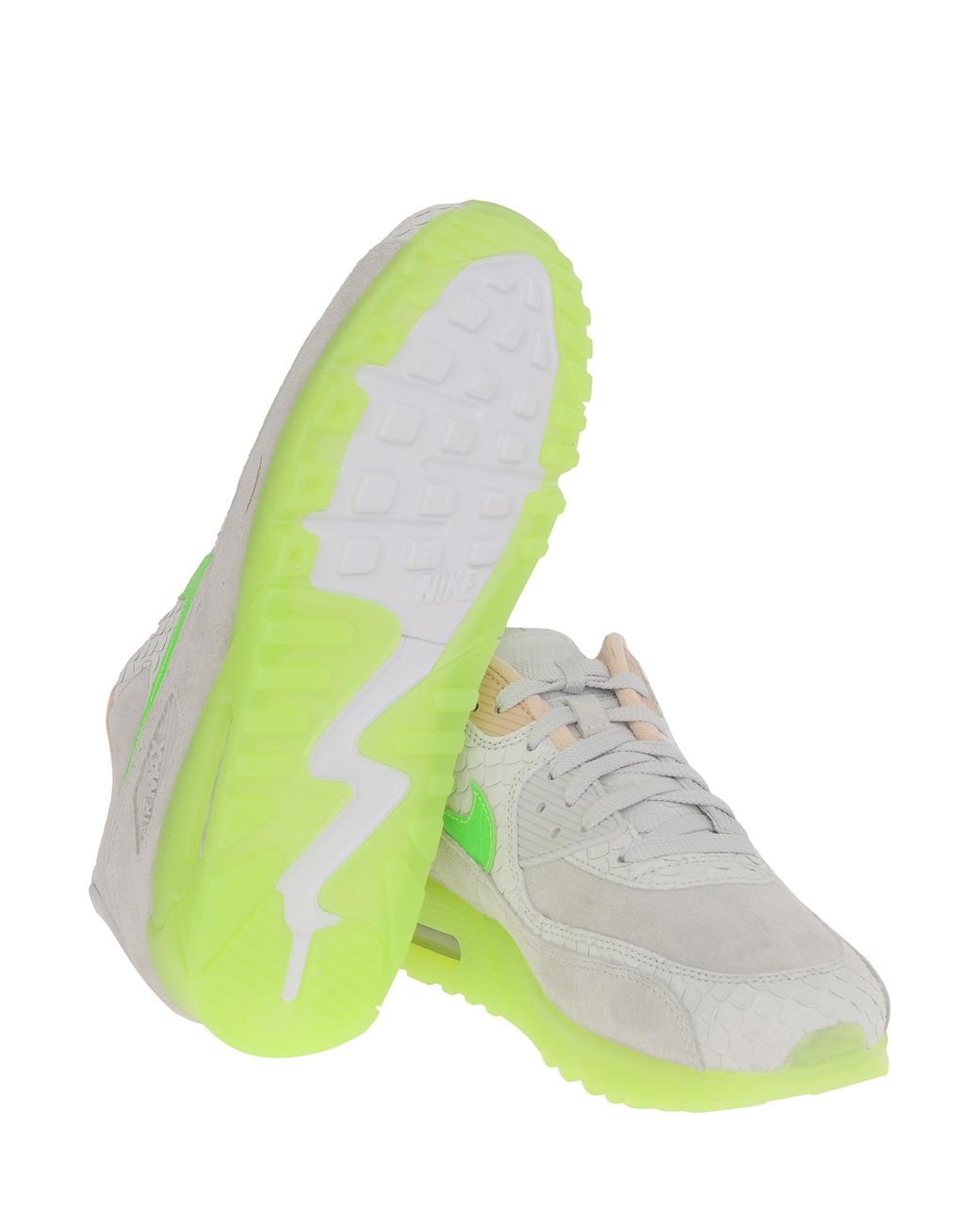 Nike Air Max 90 New Species In Grey Suede With Tonal Scales And Neon Green  Sole. for Men | Lyst