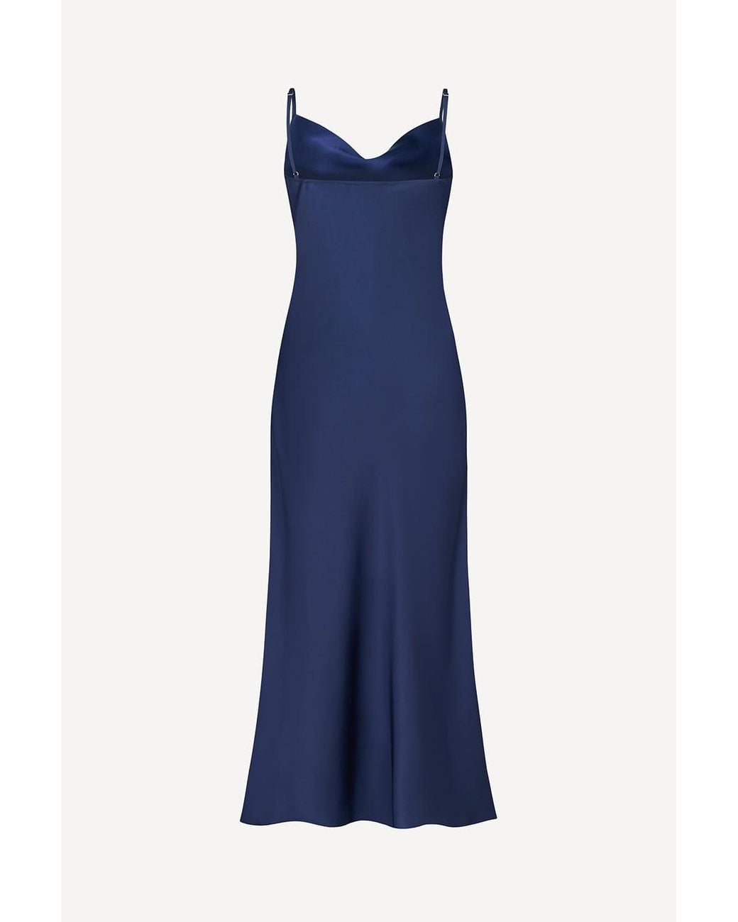Michelle Corvane Blue Aurelia Satin Slip Dress