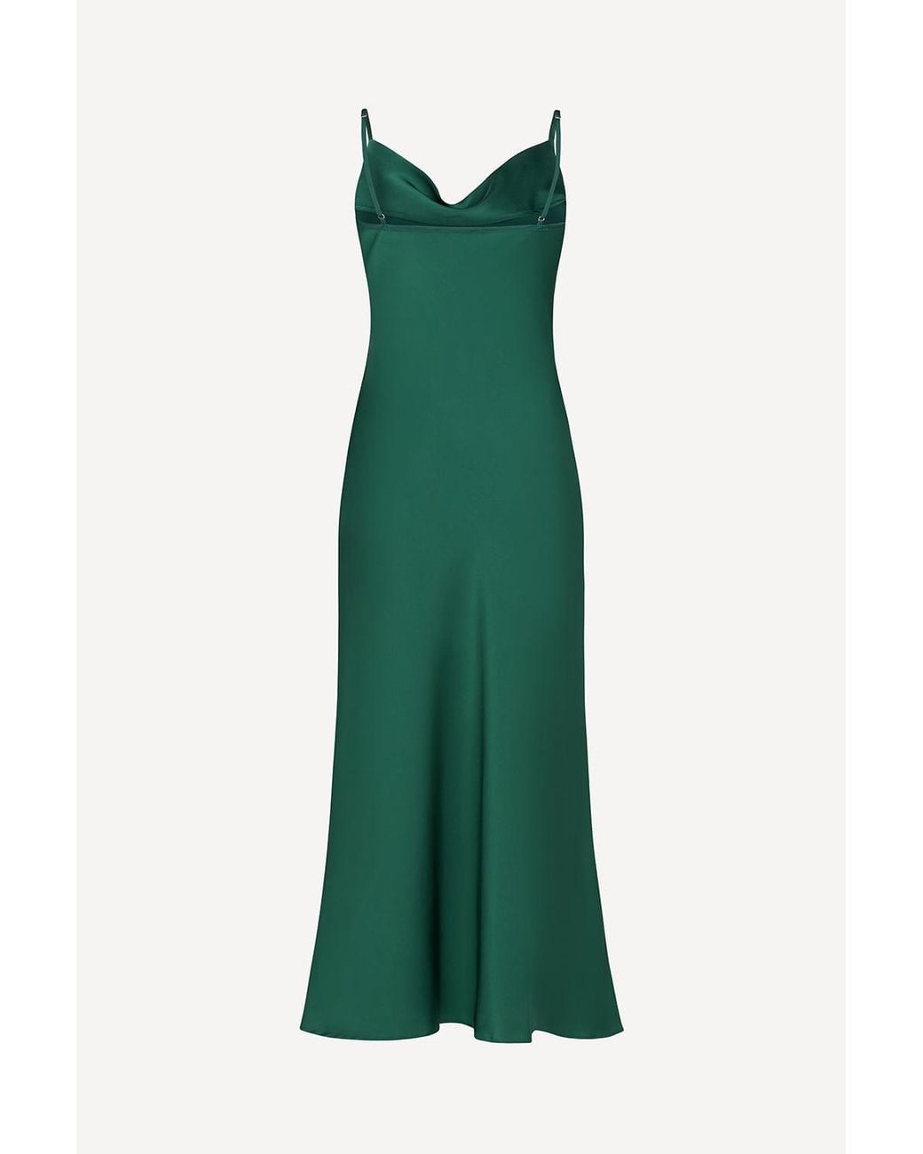 Michelle Corvane Green Aurelia Satin Slip Dress