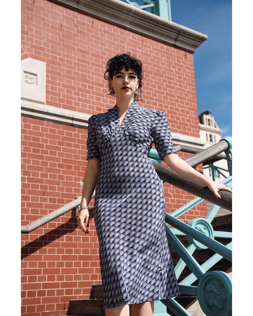 Michelle Corvane Blue Mabel Dress