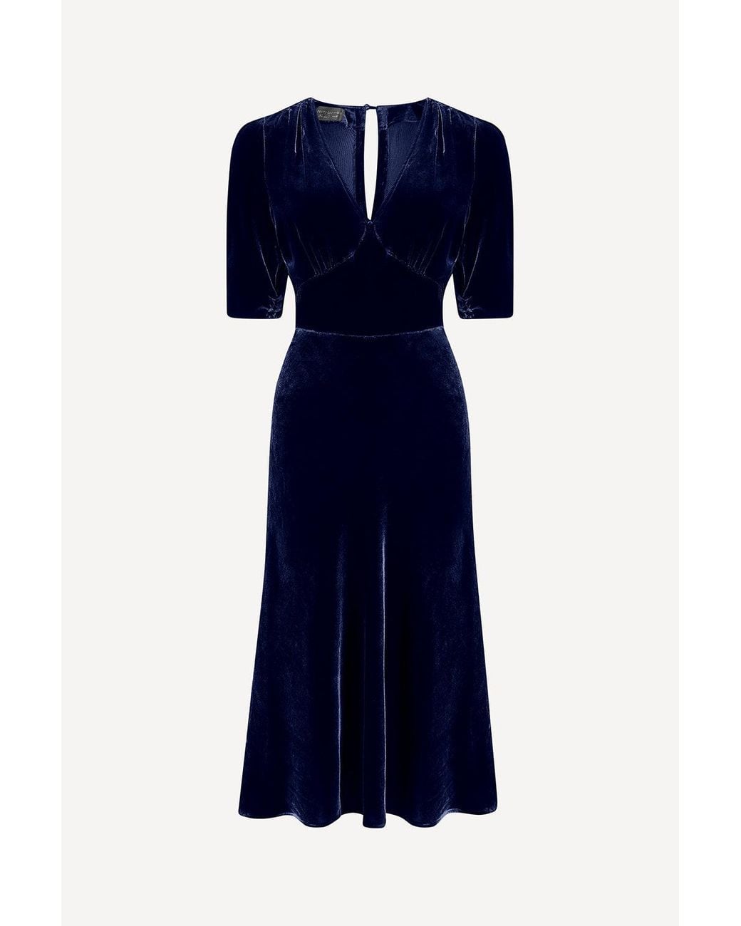Michelle Corvane Blue Velvet Bella Tea Dress