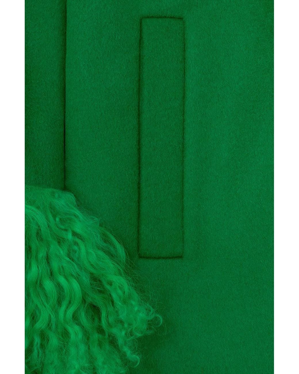 Michelle Corvane Green Million Dollar Baby Wool Cashmere Coat