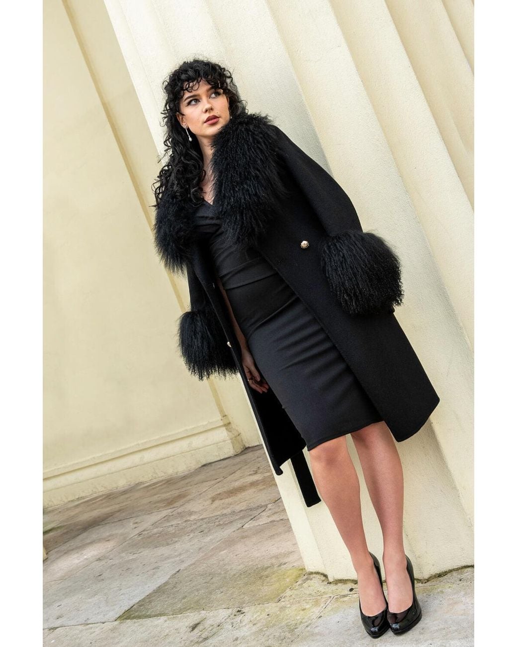 Michelle Corvane Black Million Dollar Baby Coat