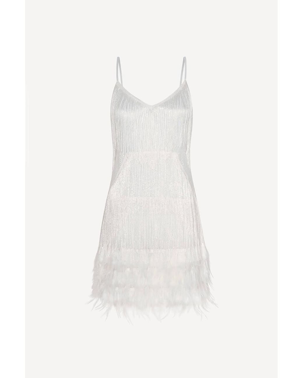Pretty Eccentric White Hundred Watt Tassel Dress