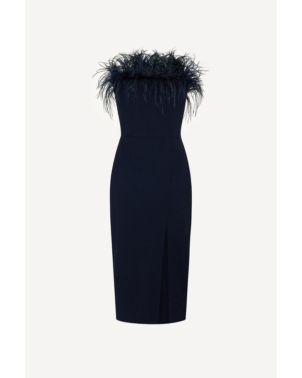 Pretty Eccentric Blue Plume Feather Dress