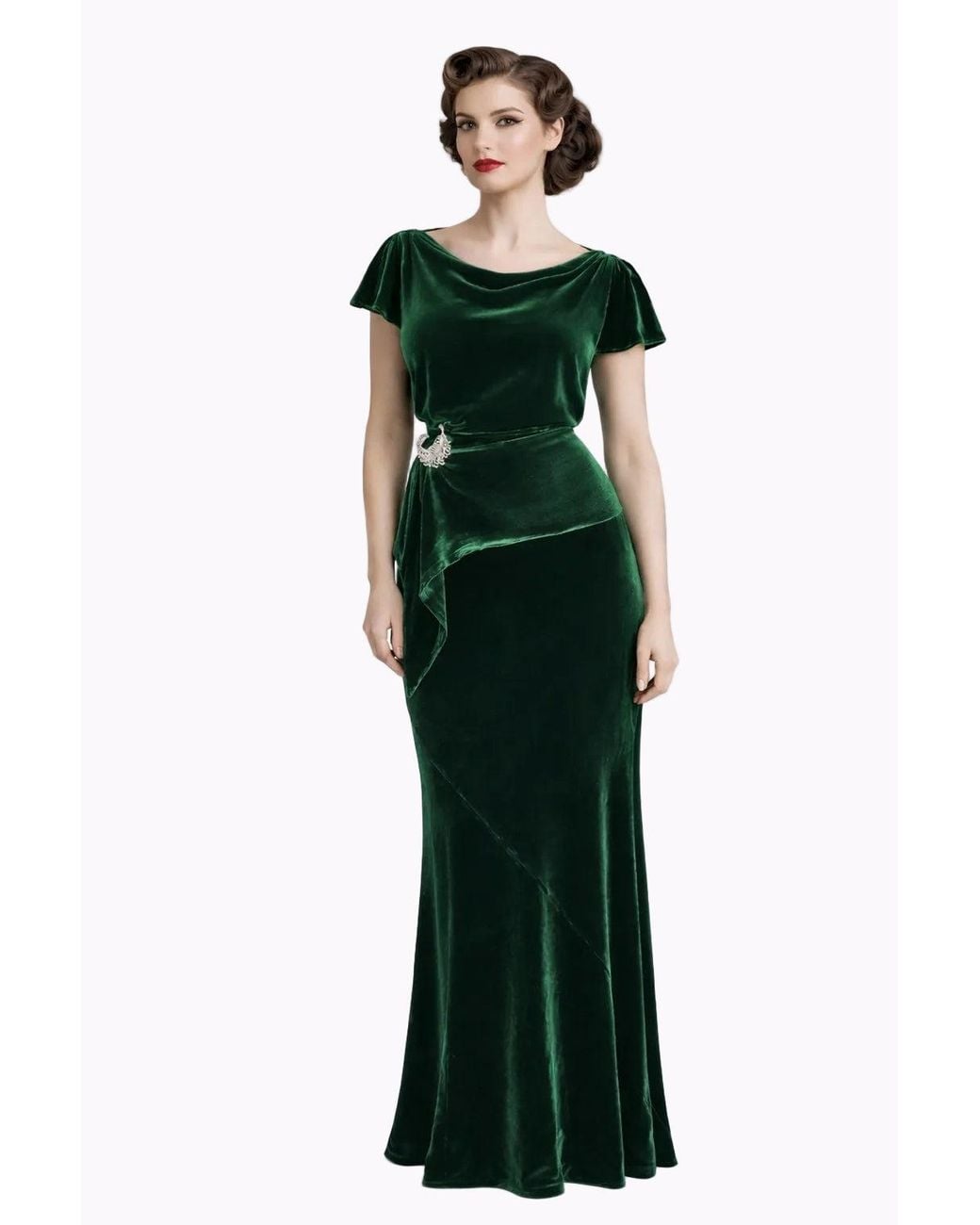 Michelle Corvane Green Agatha Maxi Dress