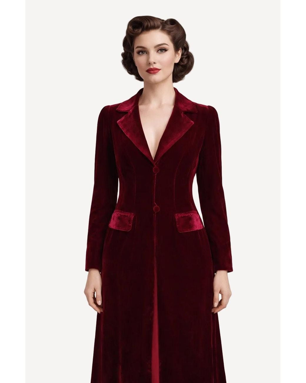 Michelle Corvane Red Opera Coat