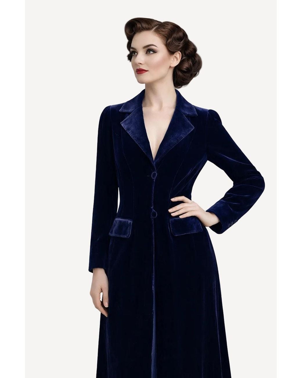 Michelle Corvane Blue Opera Coat