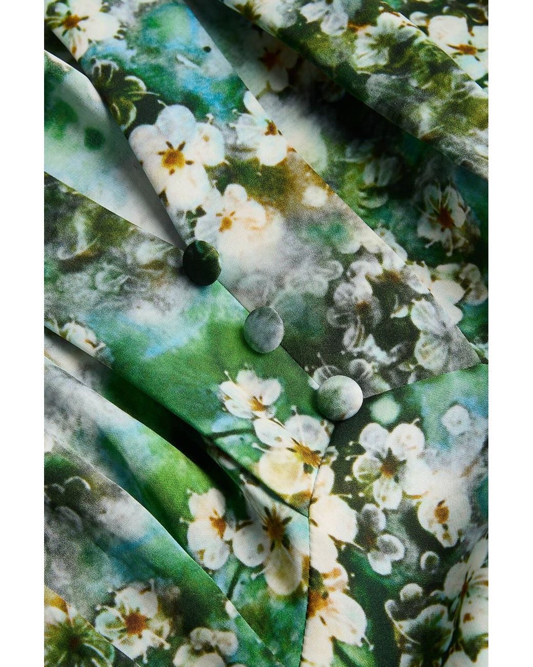 Michelle Corvane Green Watercolour Floral Sadie Dress