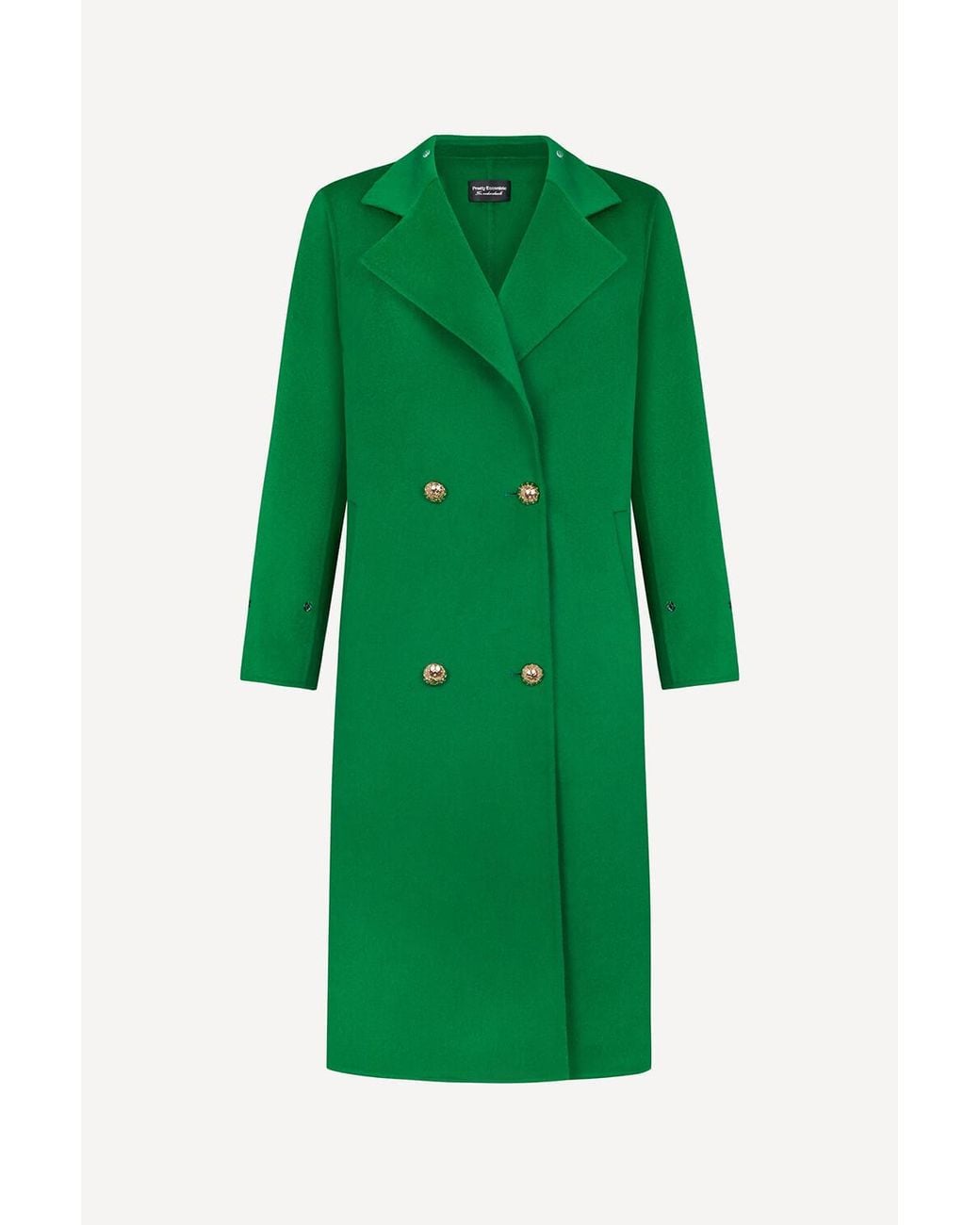 Michelle Corvane Green Million Dollar Baby Wool Cashmere Coat