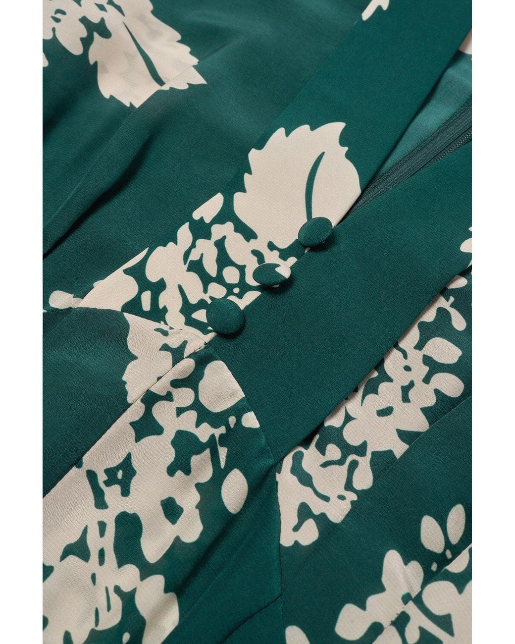Pretty Eccentric Green Hydrangea Print Mabel Jumpsuit