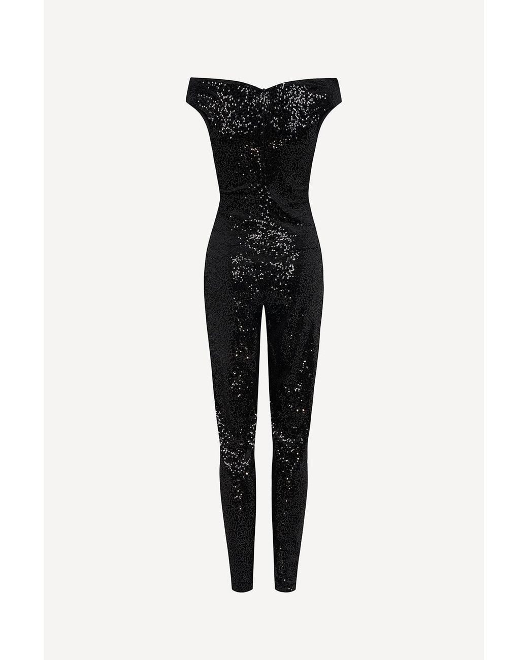 Pretty Eccentric Black Femme Totale Sequin Jumpsuit