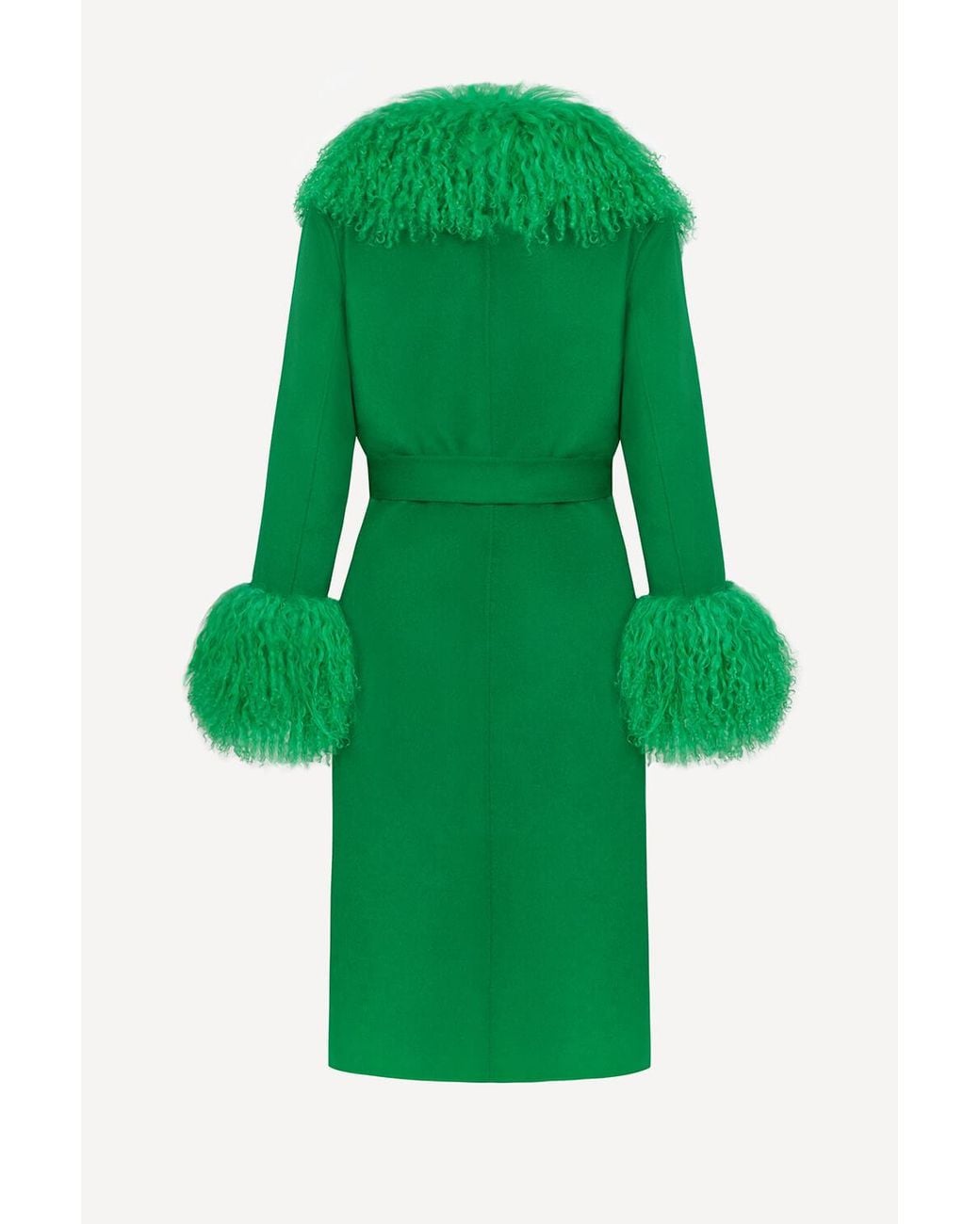 Michelle Corvane Green Million Dollar Baby Wool Cashmere Coat