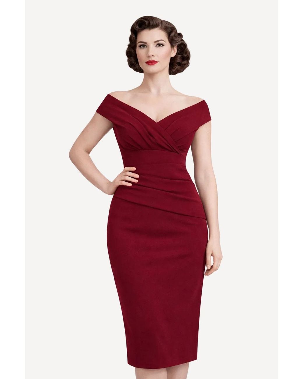 Pretty Eccentric Red Magic Wiggle Dress