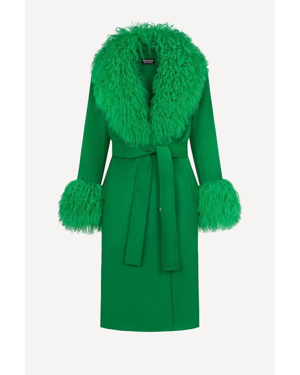 Michelle Corvane Green Million Dollar Baby Wool Cashmere Coat