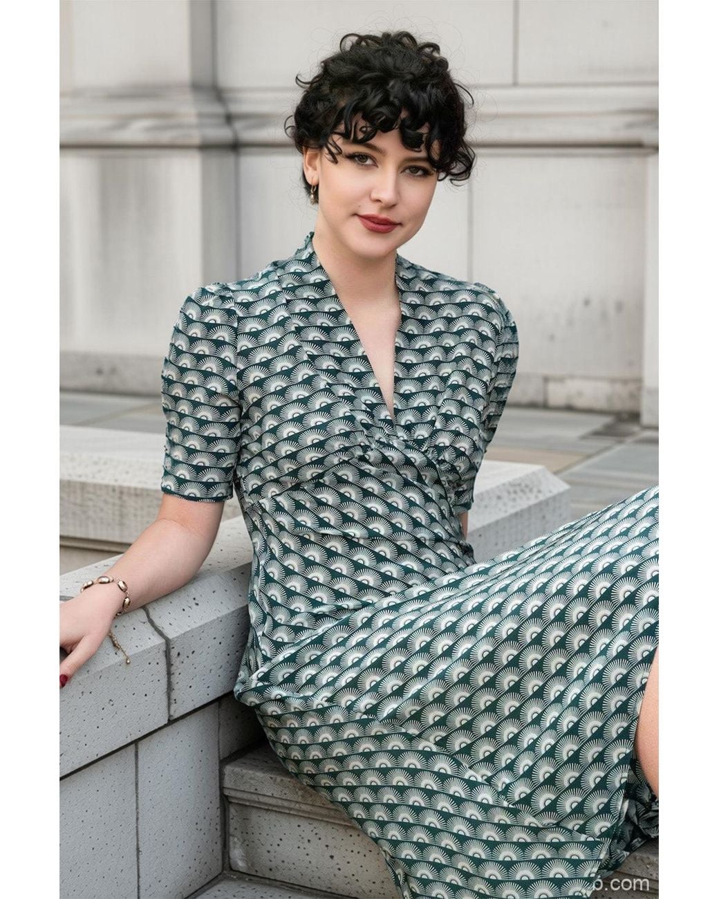Michelle Corvane Green Mabel Dress