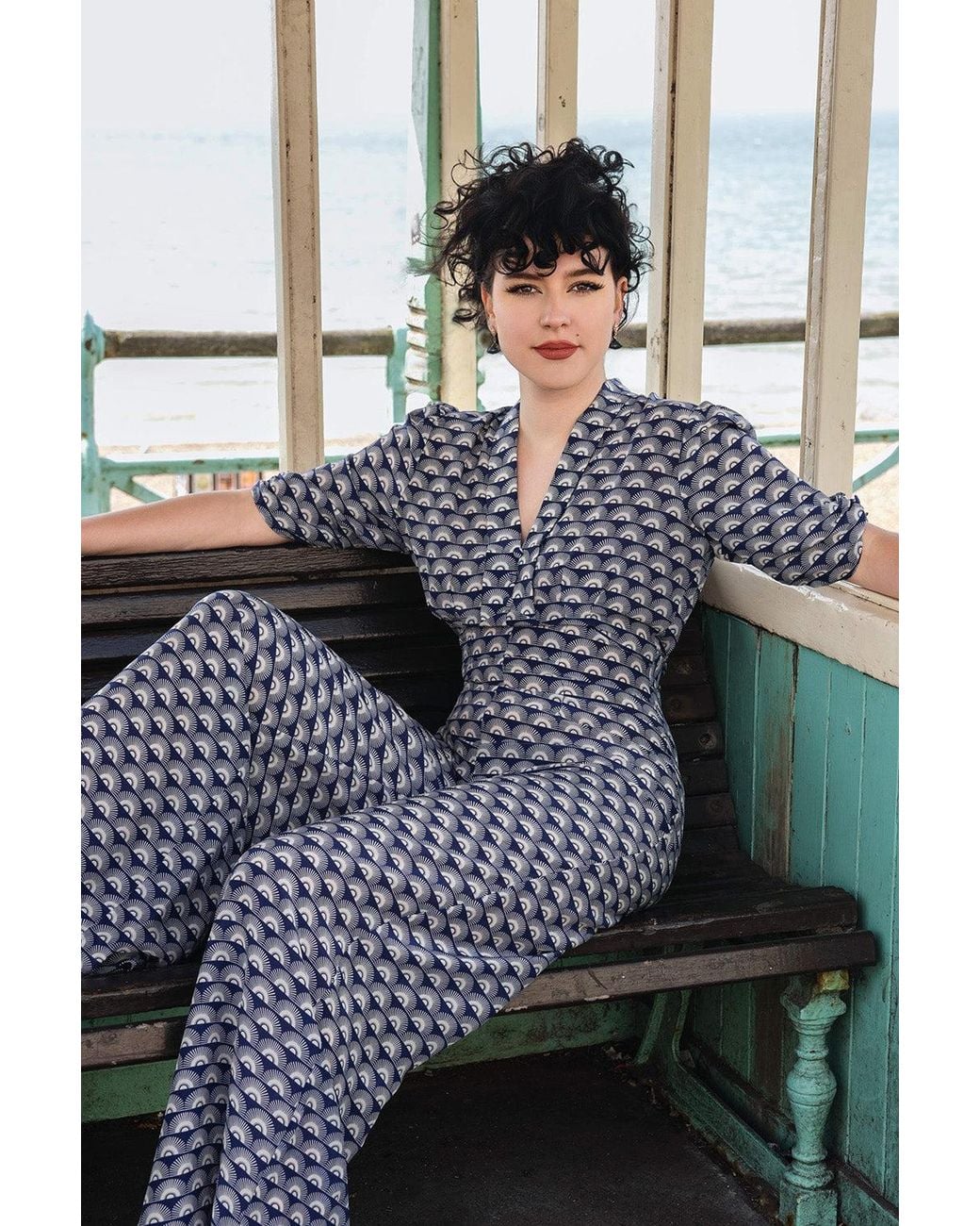Pretty Eccentric Blue Mabel Jumpsuit