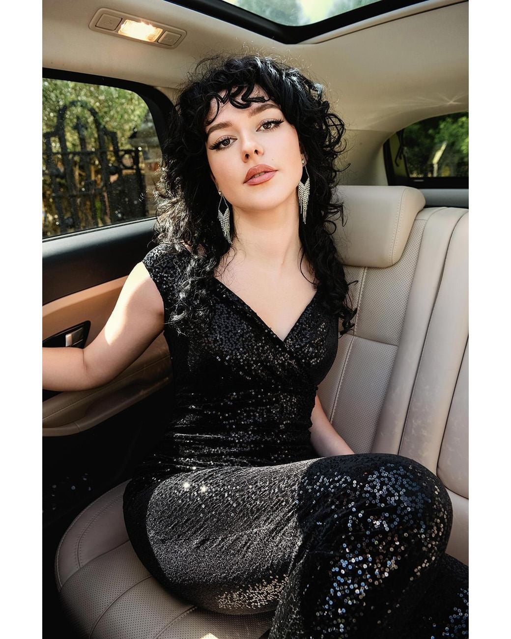 Pretty Eccentric Black Femme Totale Sequin Jumpsuit