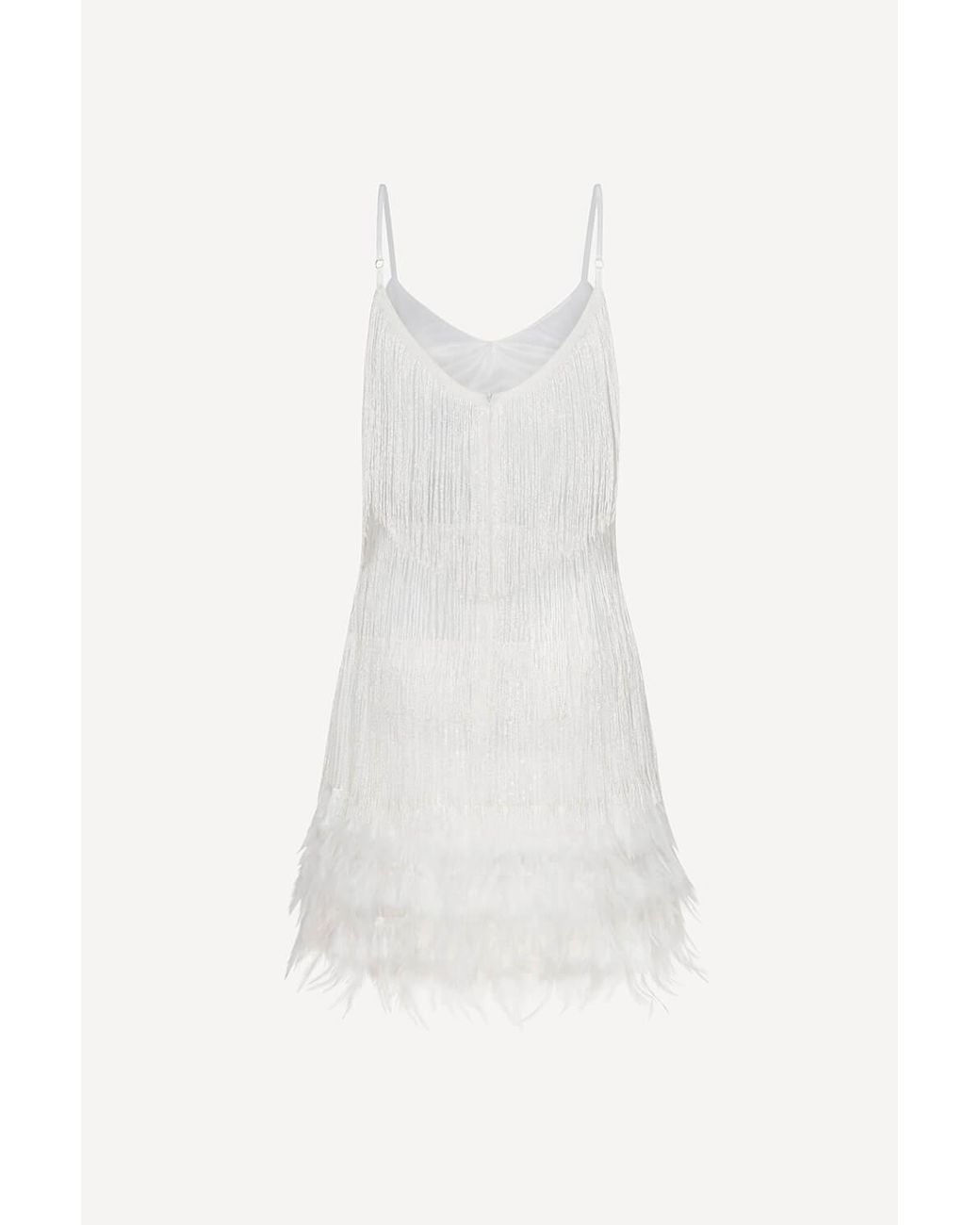 Pretty Eccentric White Hundred Watt Tassel Dress
