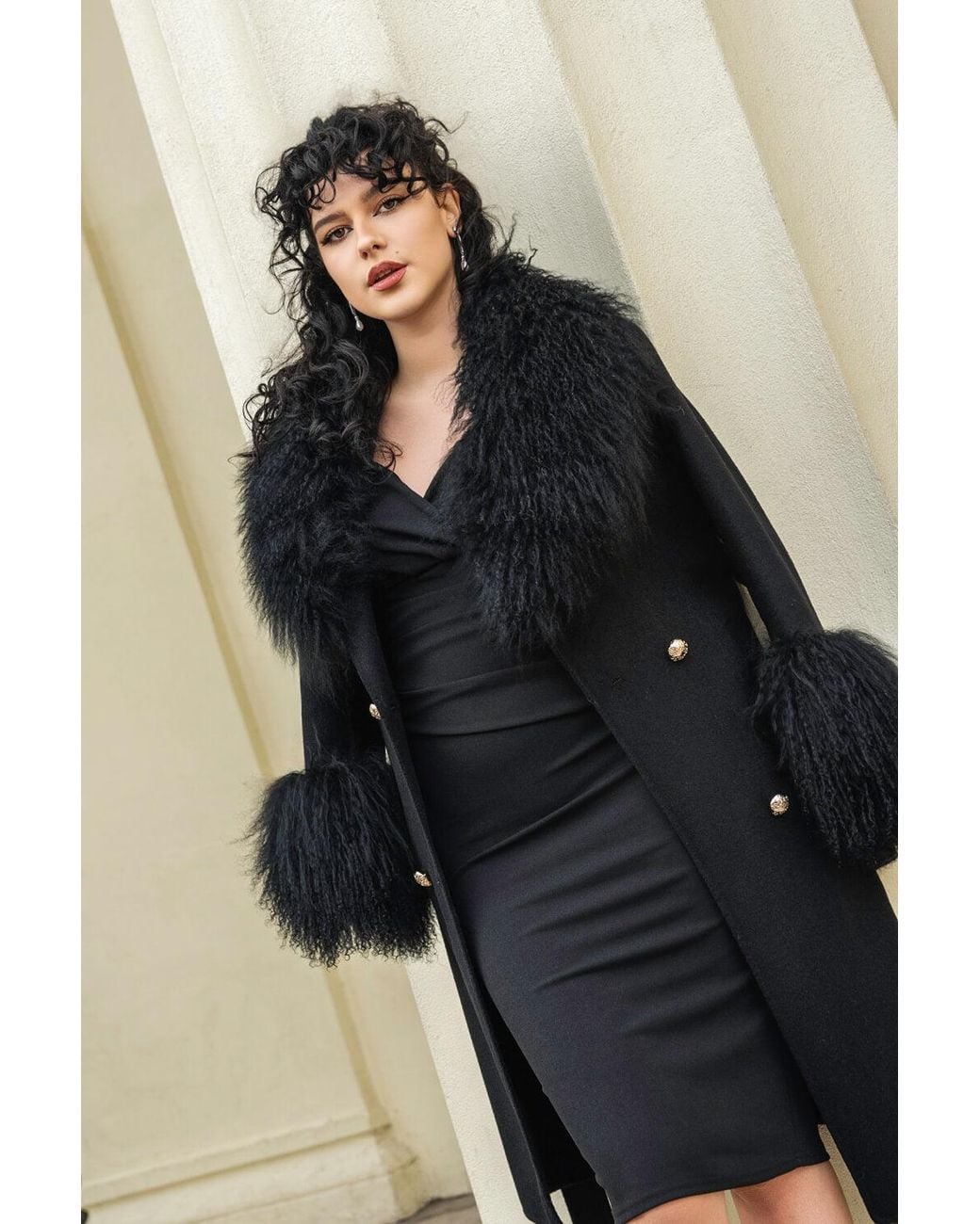 Michelle Corvane Black Million Dollar Baby Coat