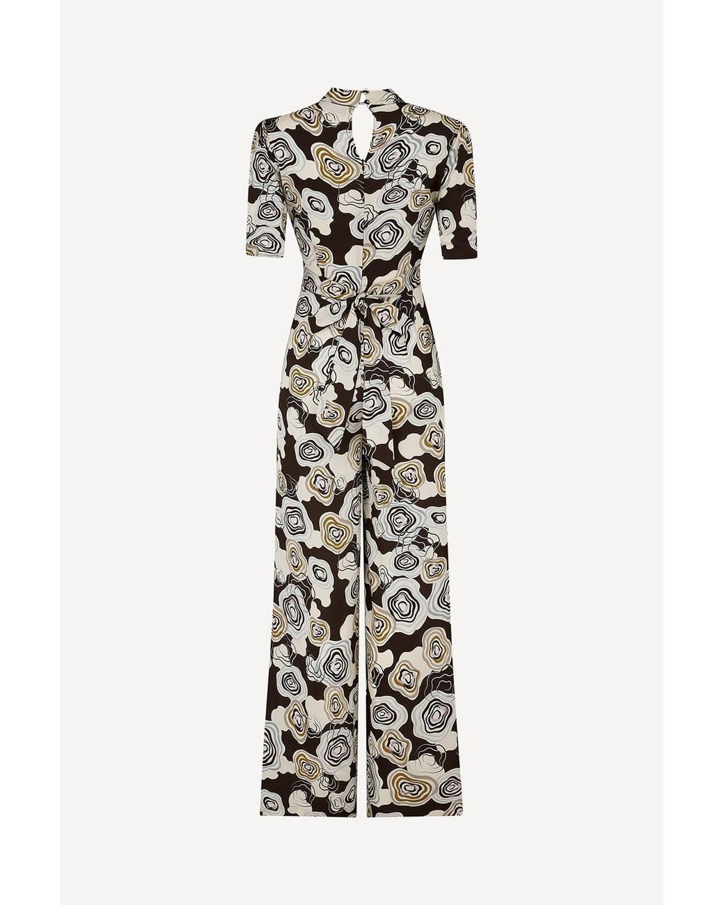 Michelle Corvane White Cloudflower Print Mabel Jumpsuit