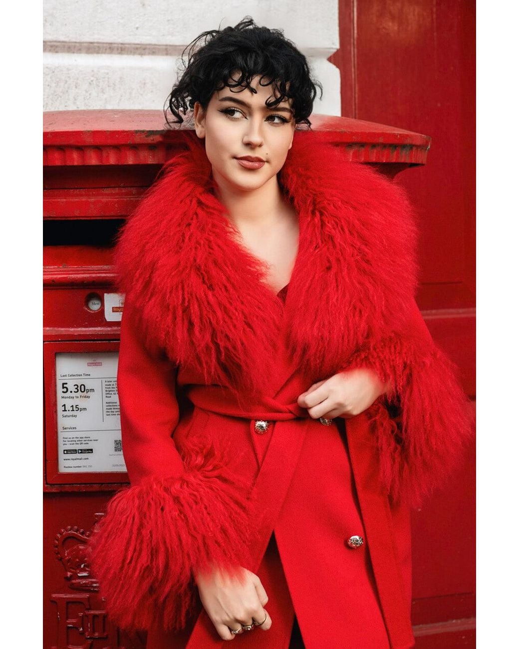 Michelle Corvane Red Million Dollar Baby Coat