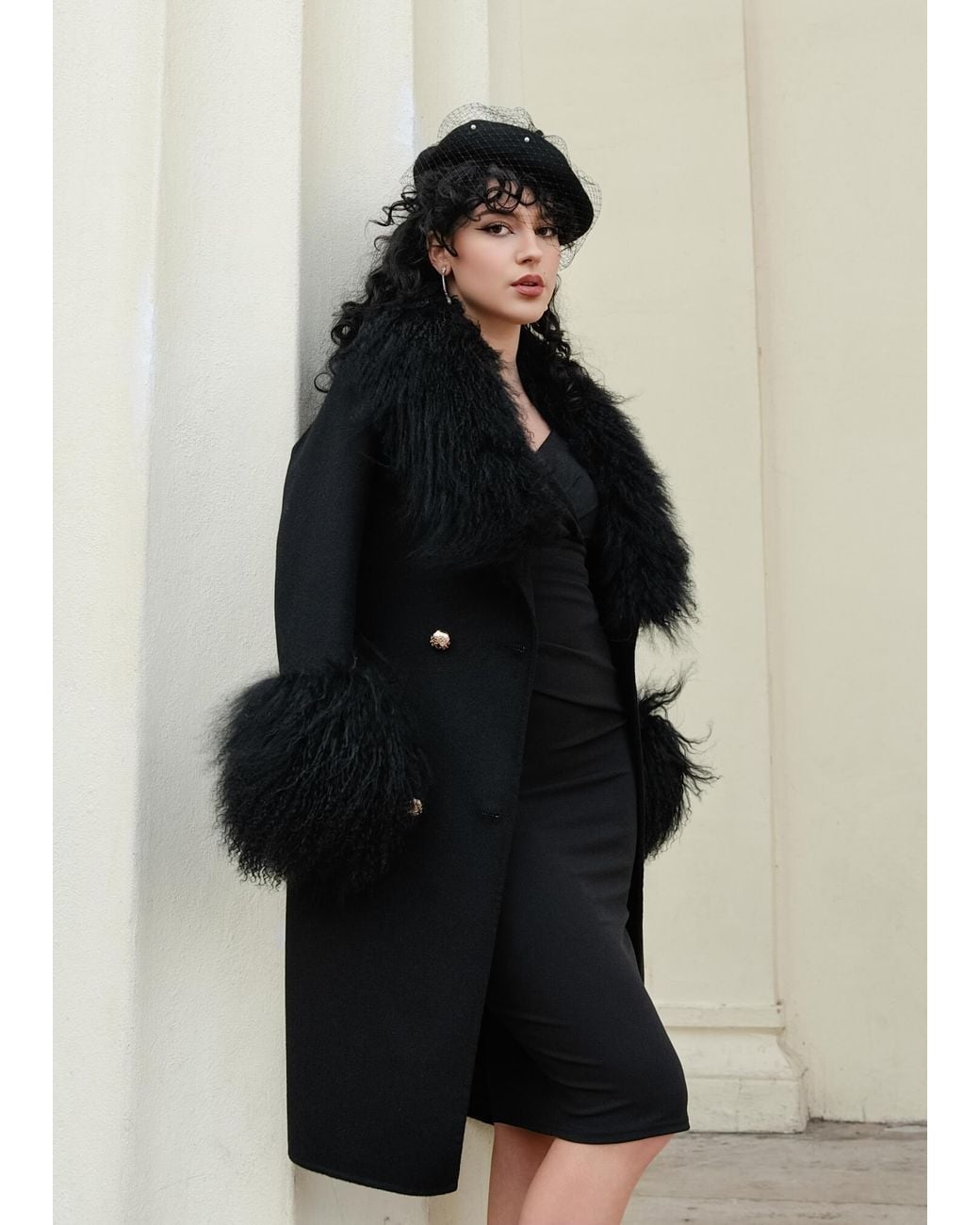 Michelle Corvane Black Million Dollar Baby Coat