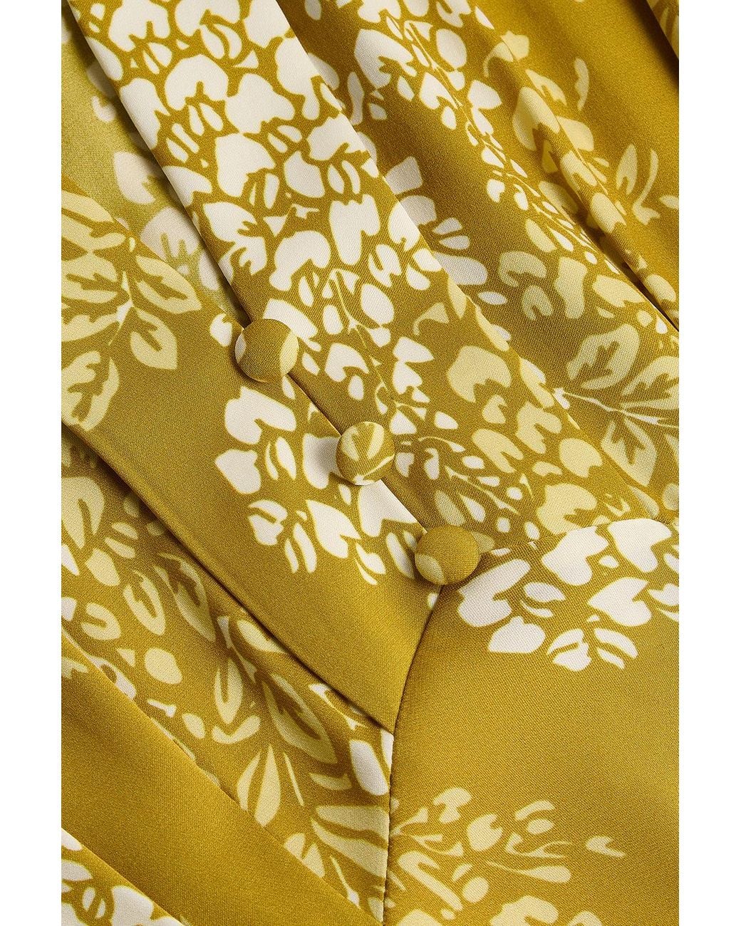 Michelle Corvane Yellow Wisteria Print Sadie Dress