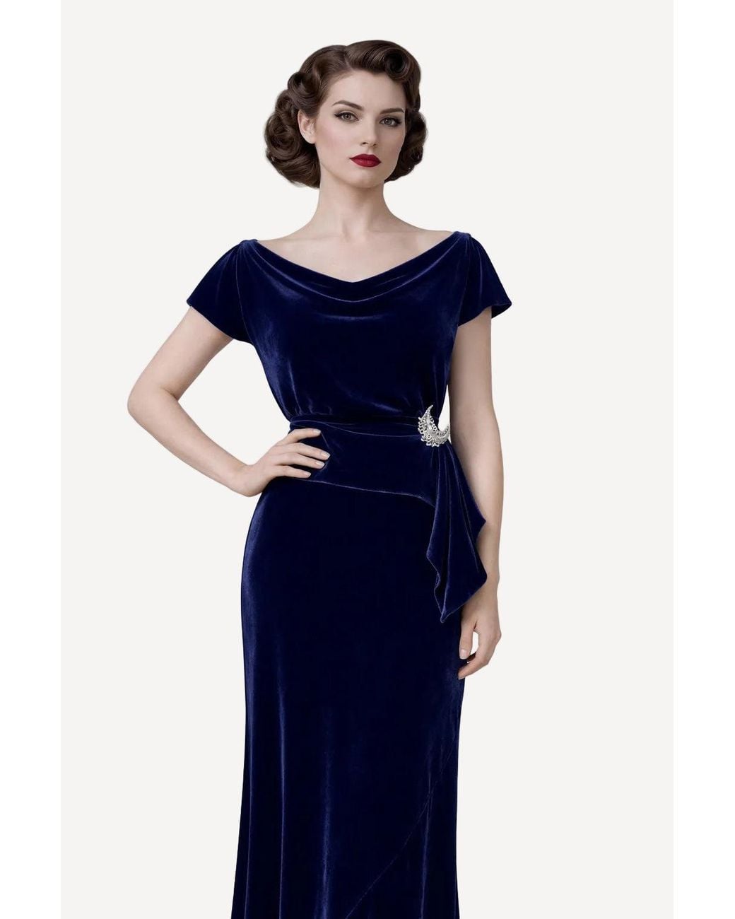 Michelle Corvane Blue Agatha Maxi Dress