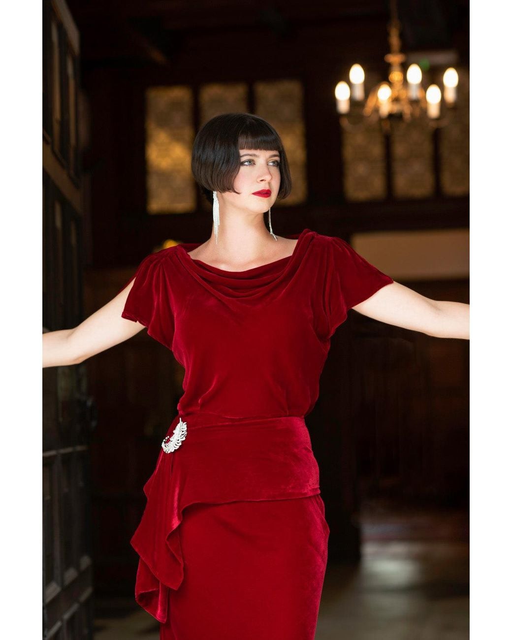 Michelle Corvane Red Agatha Maxi Dress