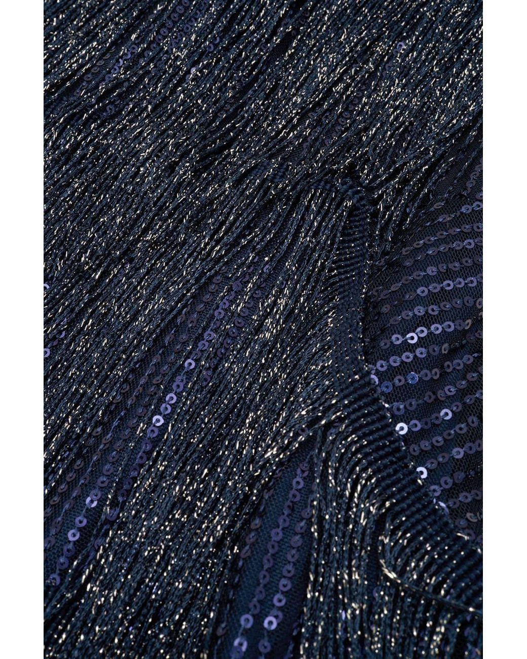 Pretty Eccentric Blue Hundred Watt Tassel Dress