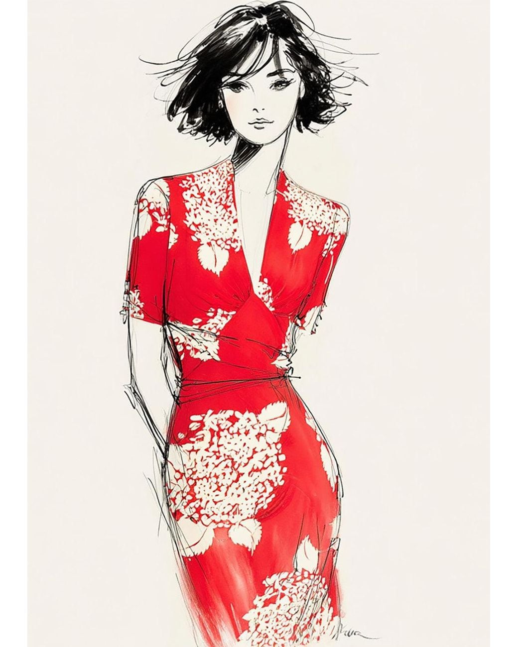 Michelle Corvane Red Mabel Dress