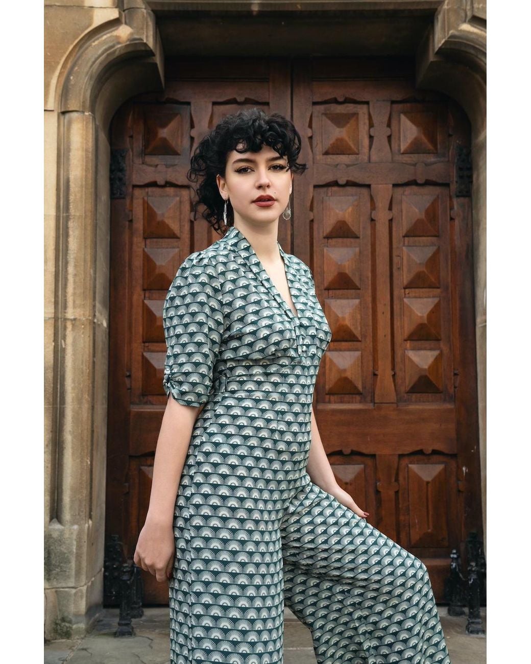 Michelle Corvane Green Mabel Jumpsuit