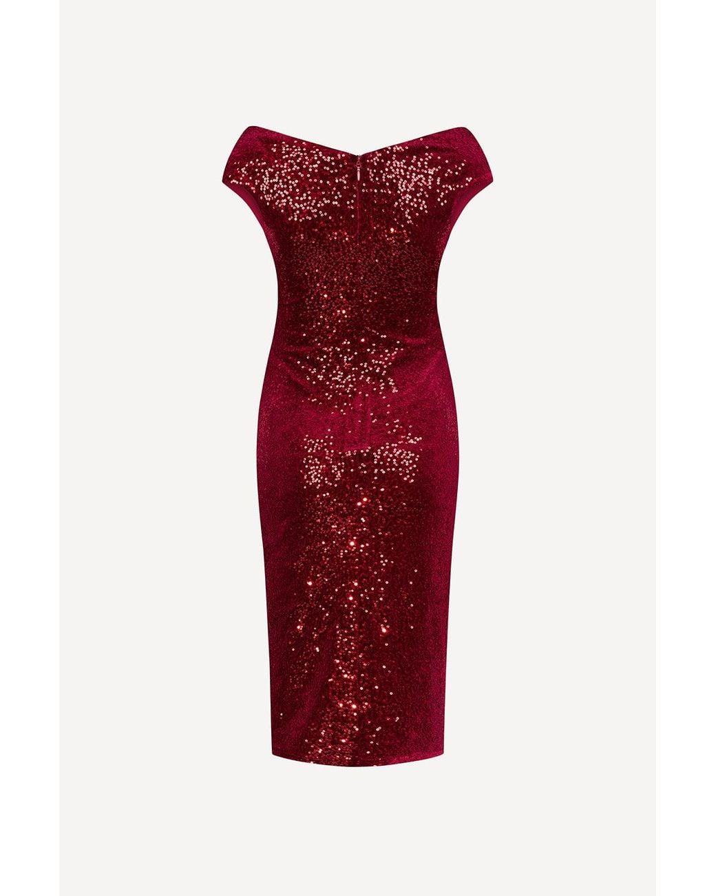 Pretty Eccentric Red Femme Sequin Dress
