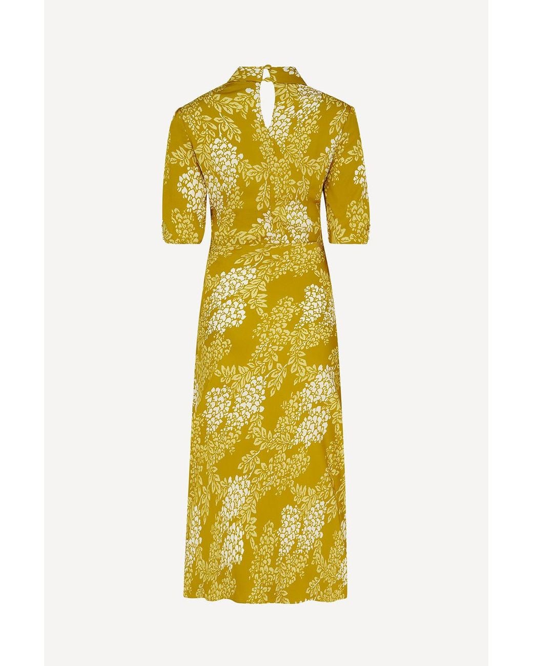 Michelle Corvane Yellow Wisteria Print Sadie Dress