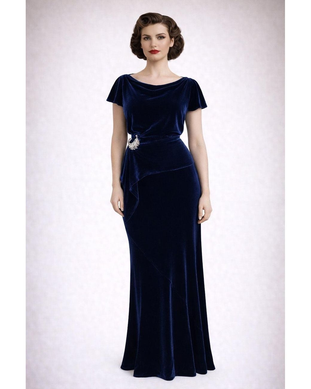 Michelle Corvane Blue Agatha Maxi Dress