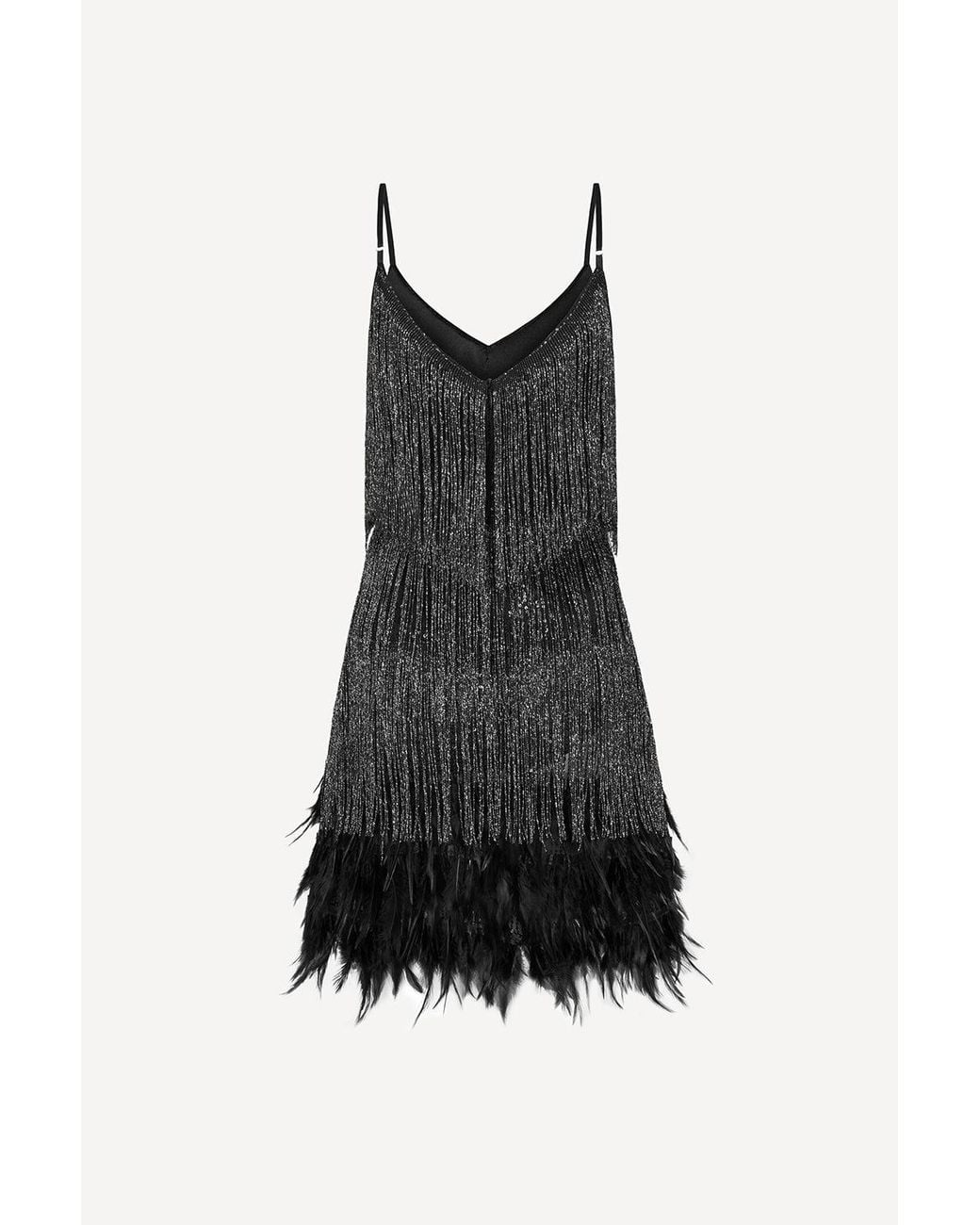 Pretty Eccentric Black Hundred Watt Tassel Dress