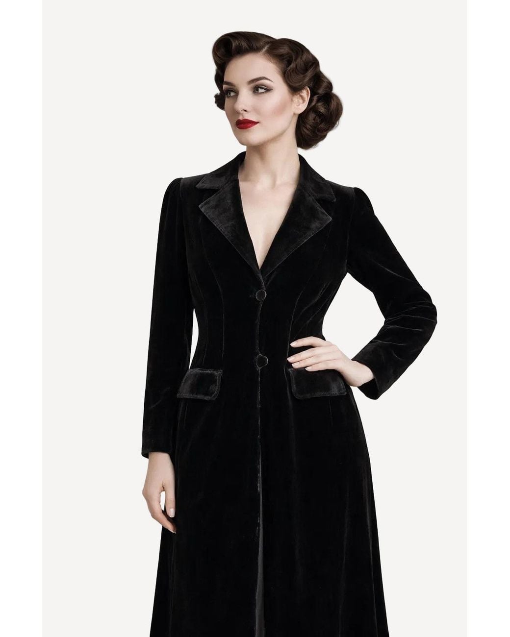 Michelle Corvane Black Opera Coat