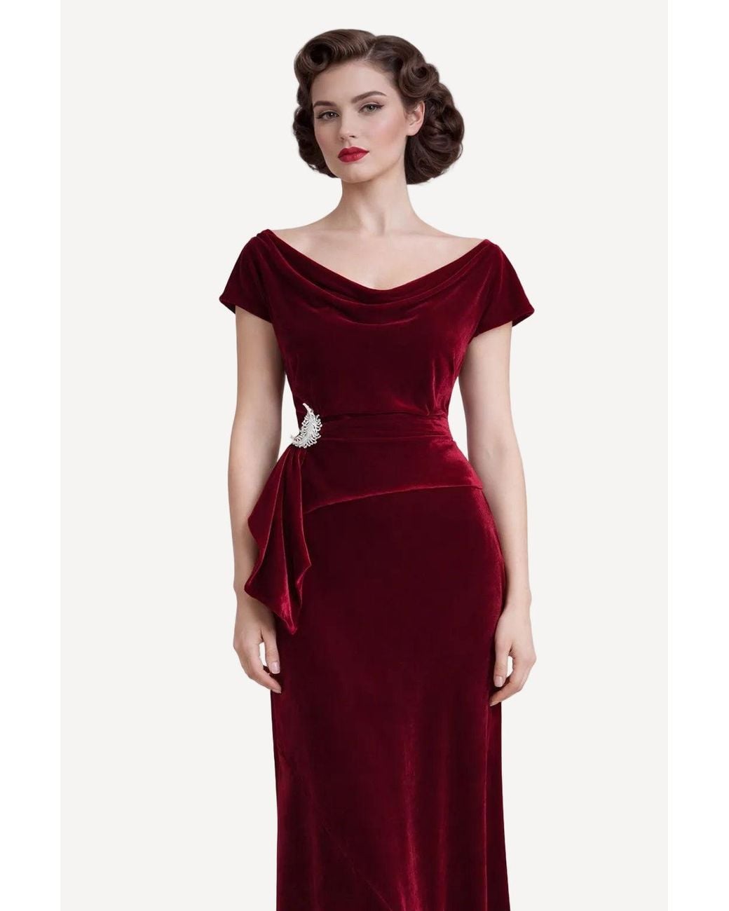 Michelle Corvane Red Agatha Maxi Dress