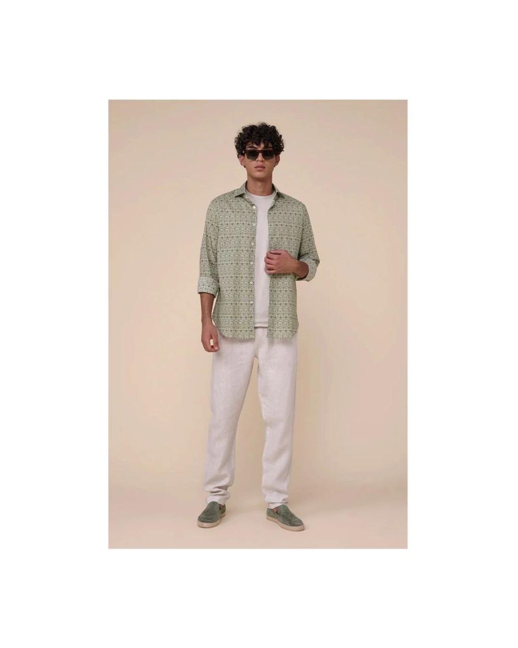 Casual Shirts Fedeli de hombre de color Green