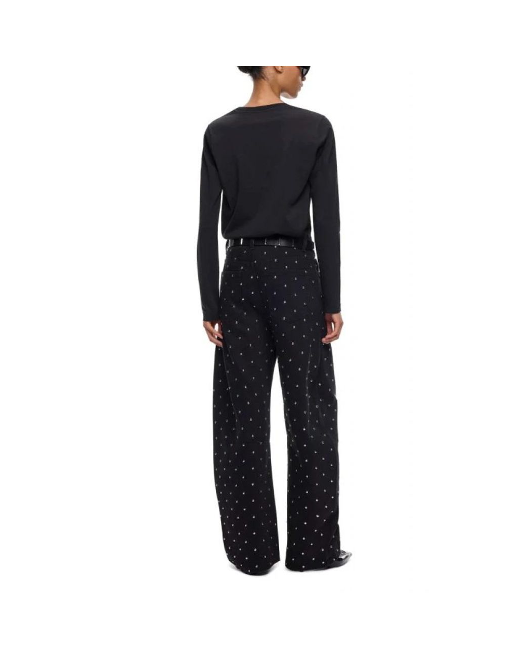 Pinko Black Long Sleeve T-Shirts