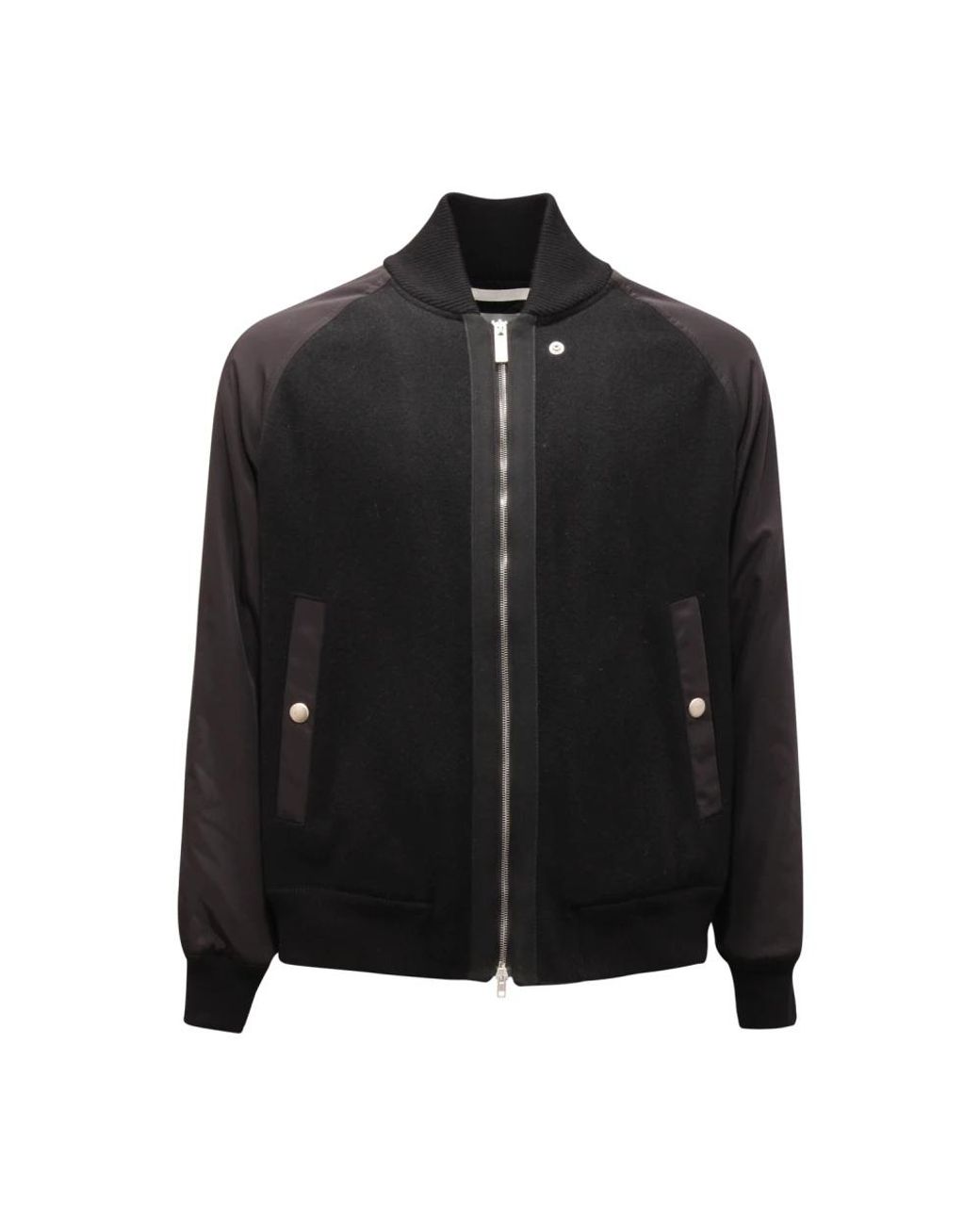Paolo Pecora Black Bomber Jackets for men