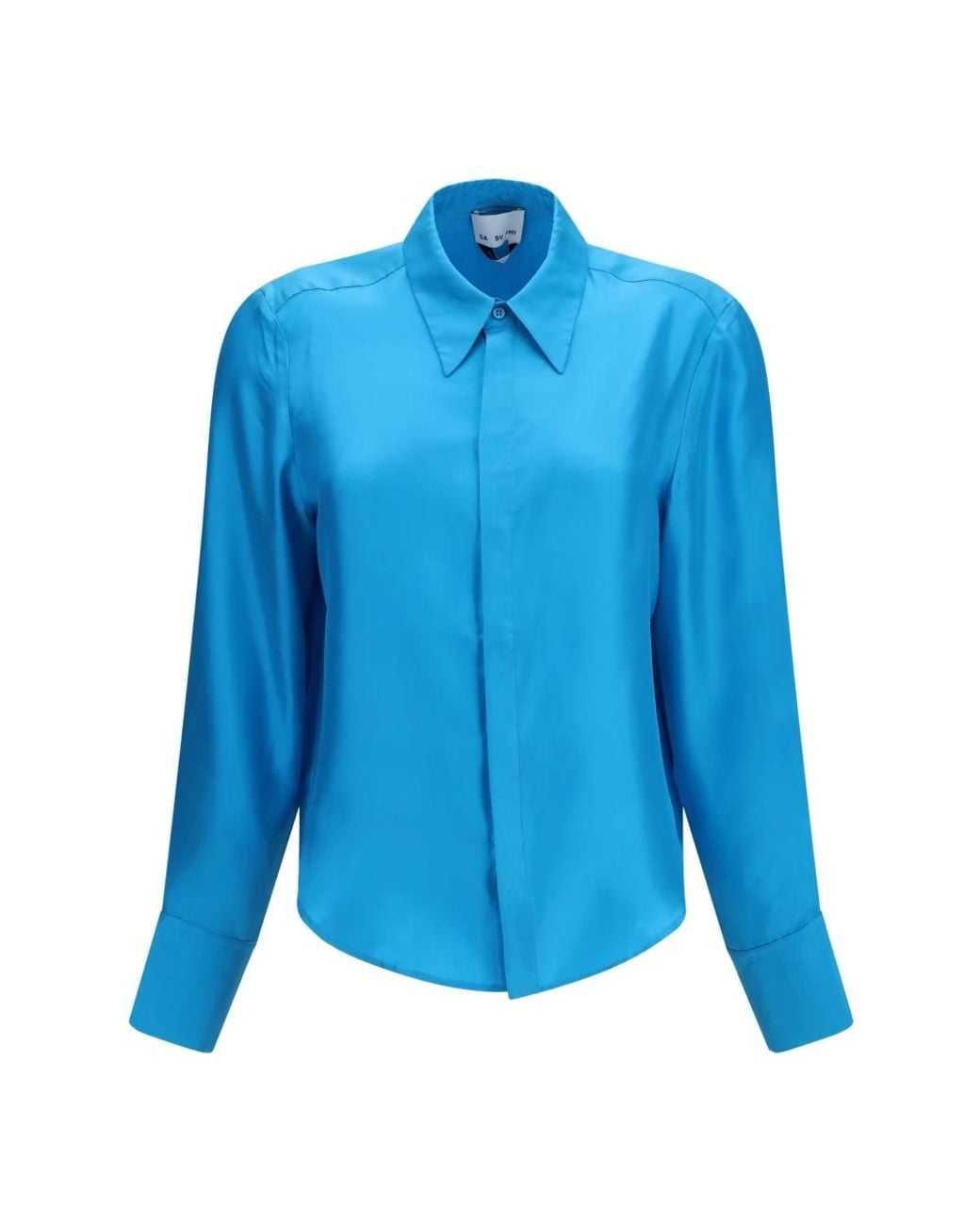 Sa Su Phi Petit Silk Shirt in het Blue