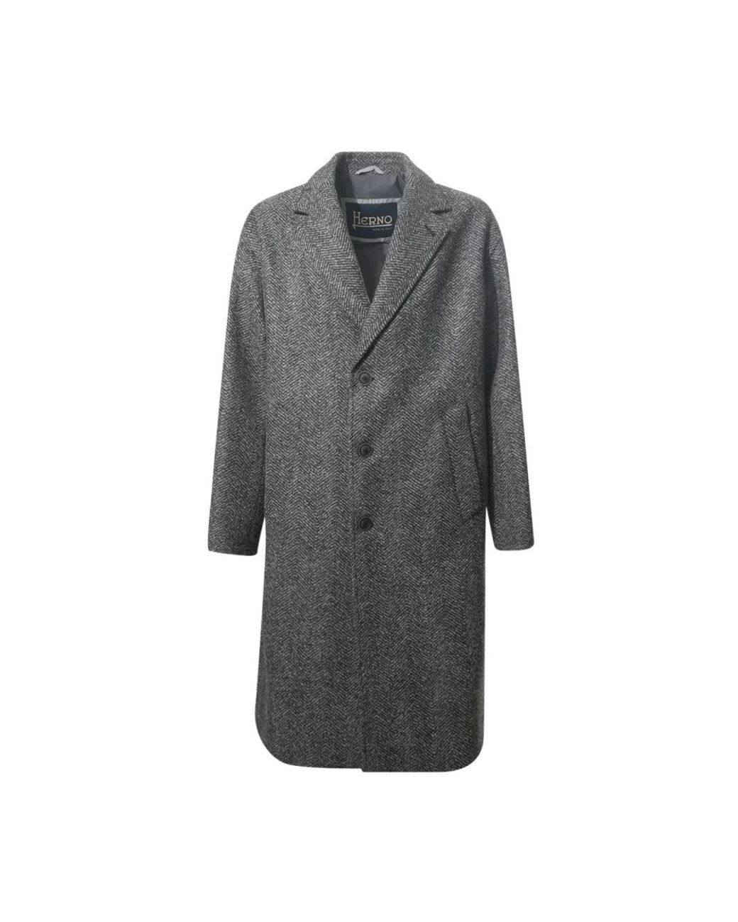 Herno Gray Single-Breasted Coats for men