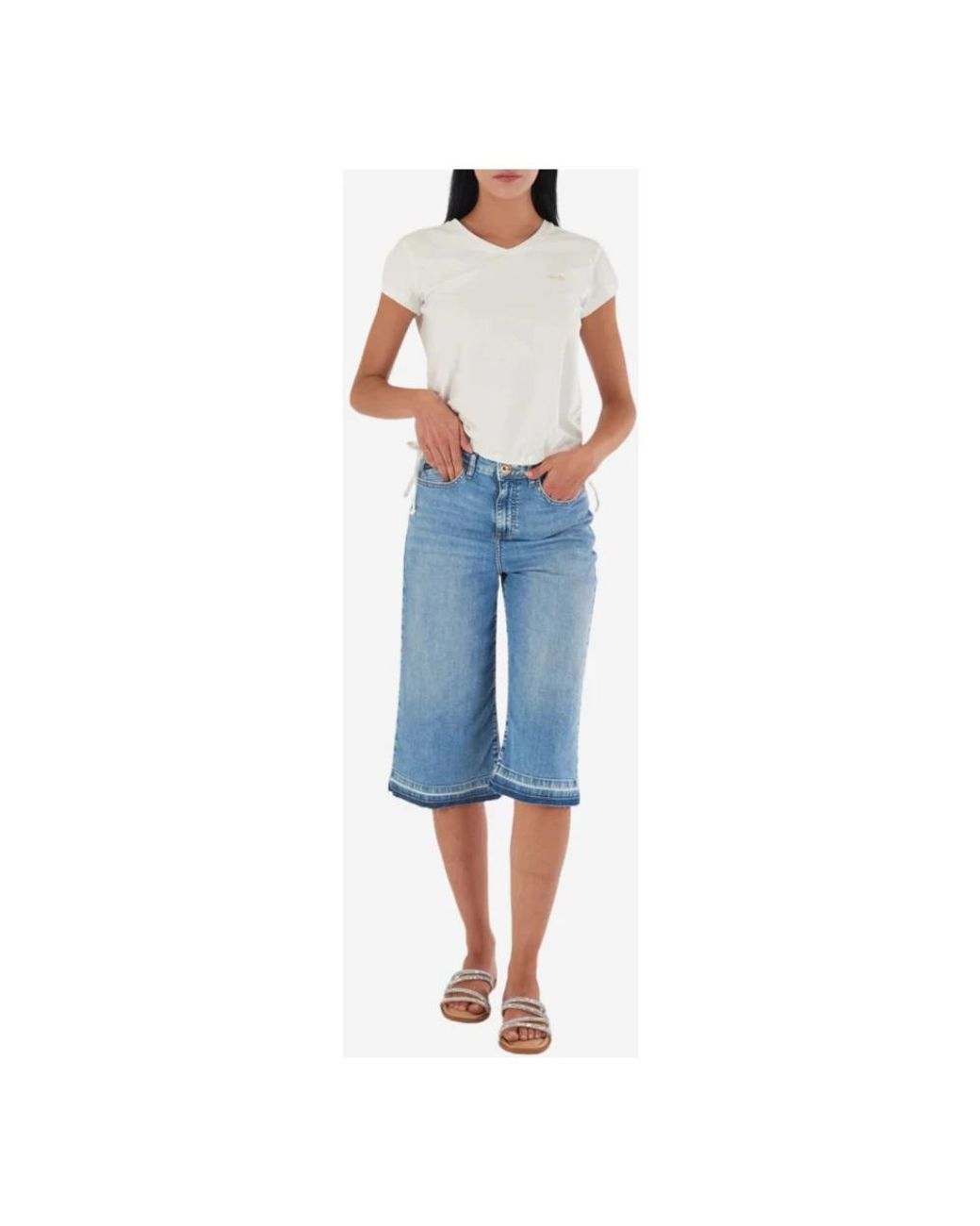 Yes Zee Blue Cropped Jeans