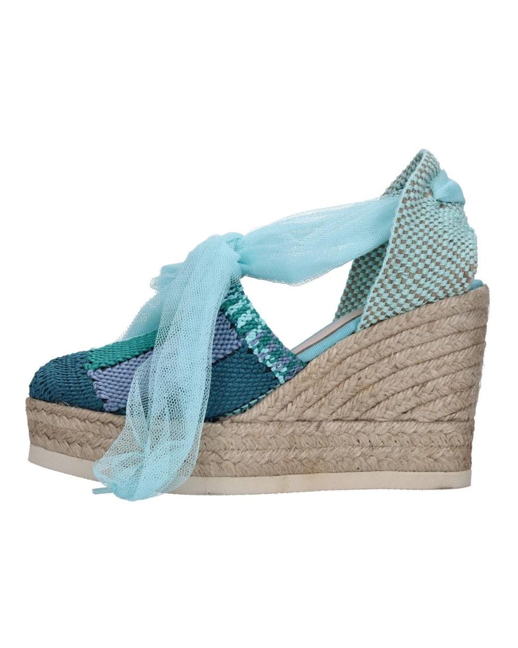 Fabi Schoenen ,Blauw ,Leer Wedge Heels in het Blue