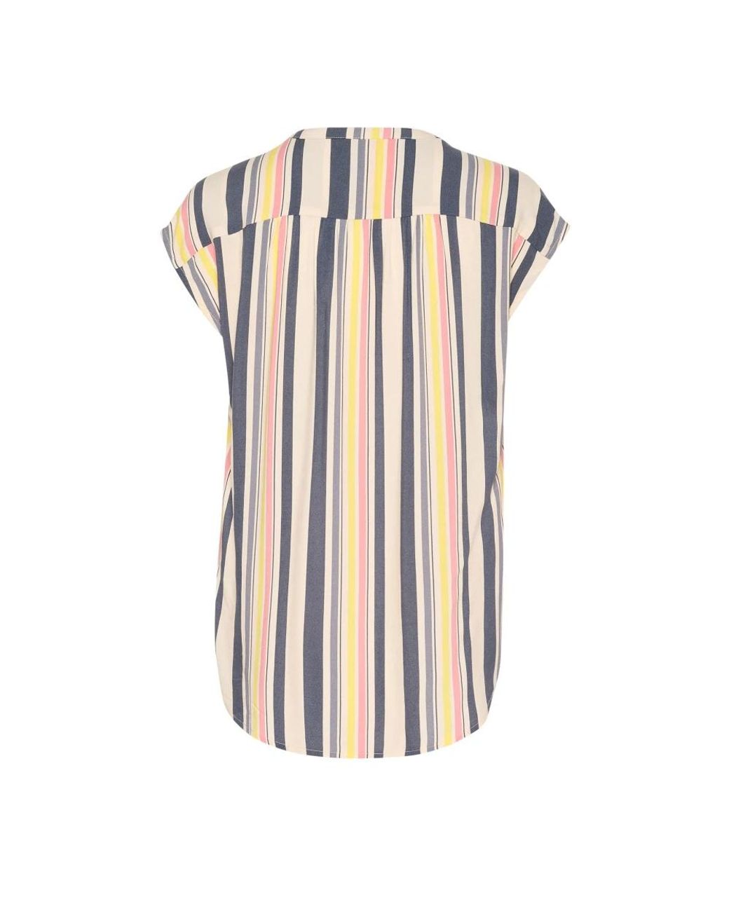 Part Two Overhemden ,Veelkleurig ,Multi Stripe V-Hals Blouse in het Pink