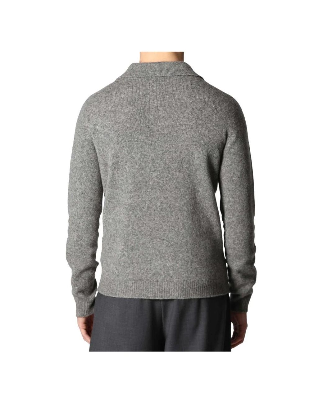 Roberto Collina Gray Polo Shirts for men